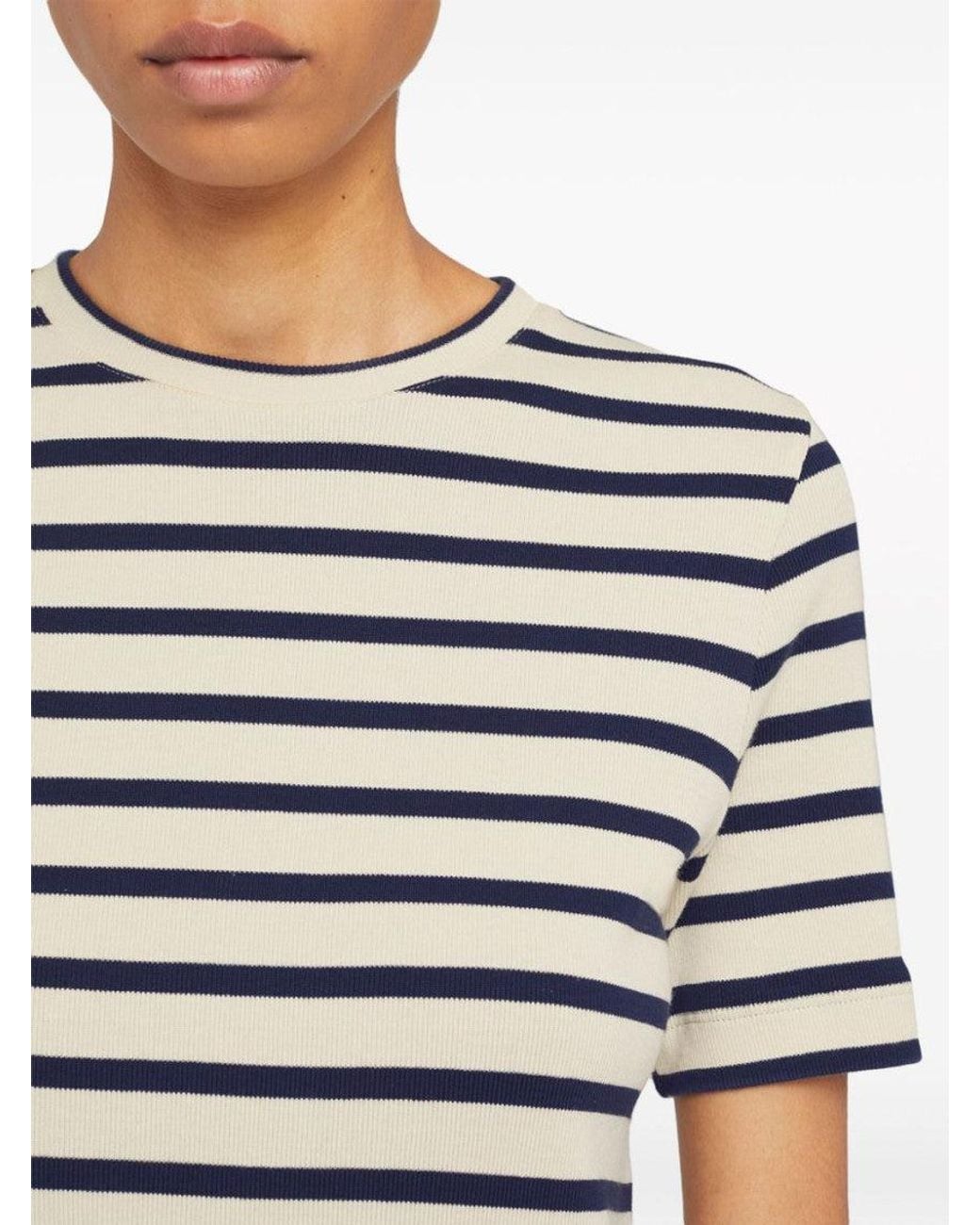 Jil Sander White Striped T-Shirt