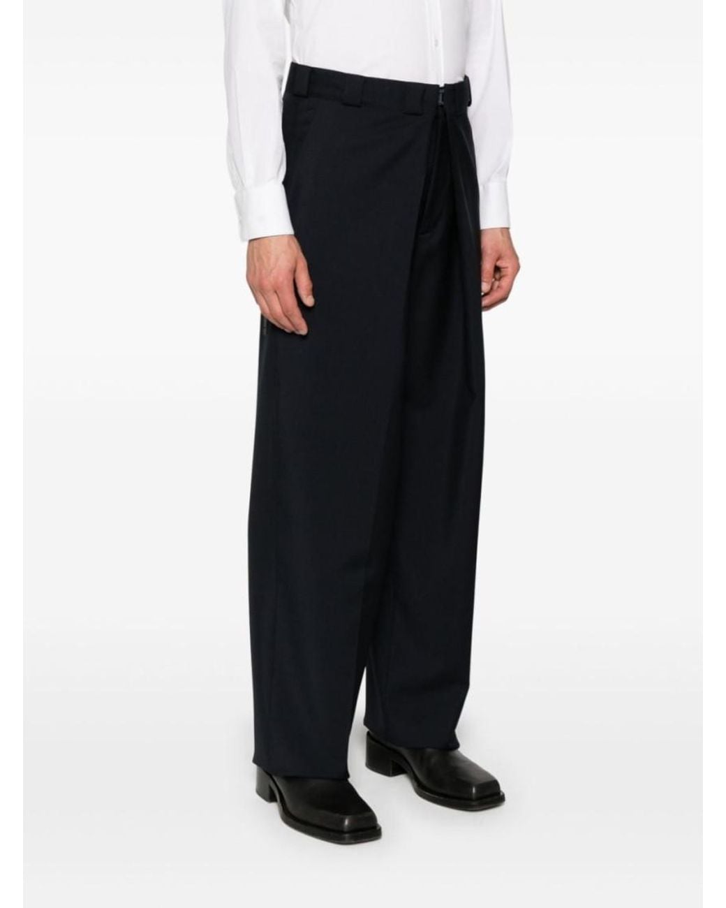 Givenchy Black Pleated Extra Large Chino Pants for men