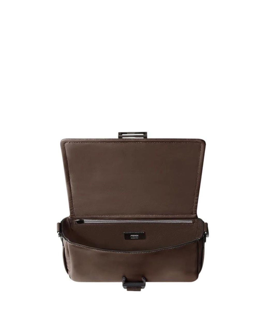 Fendi Brown Flux Medium Messenger Bag for men