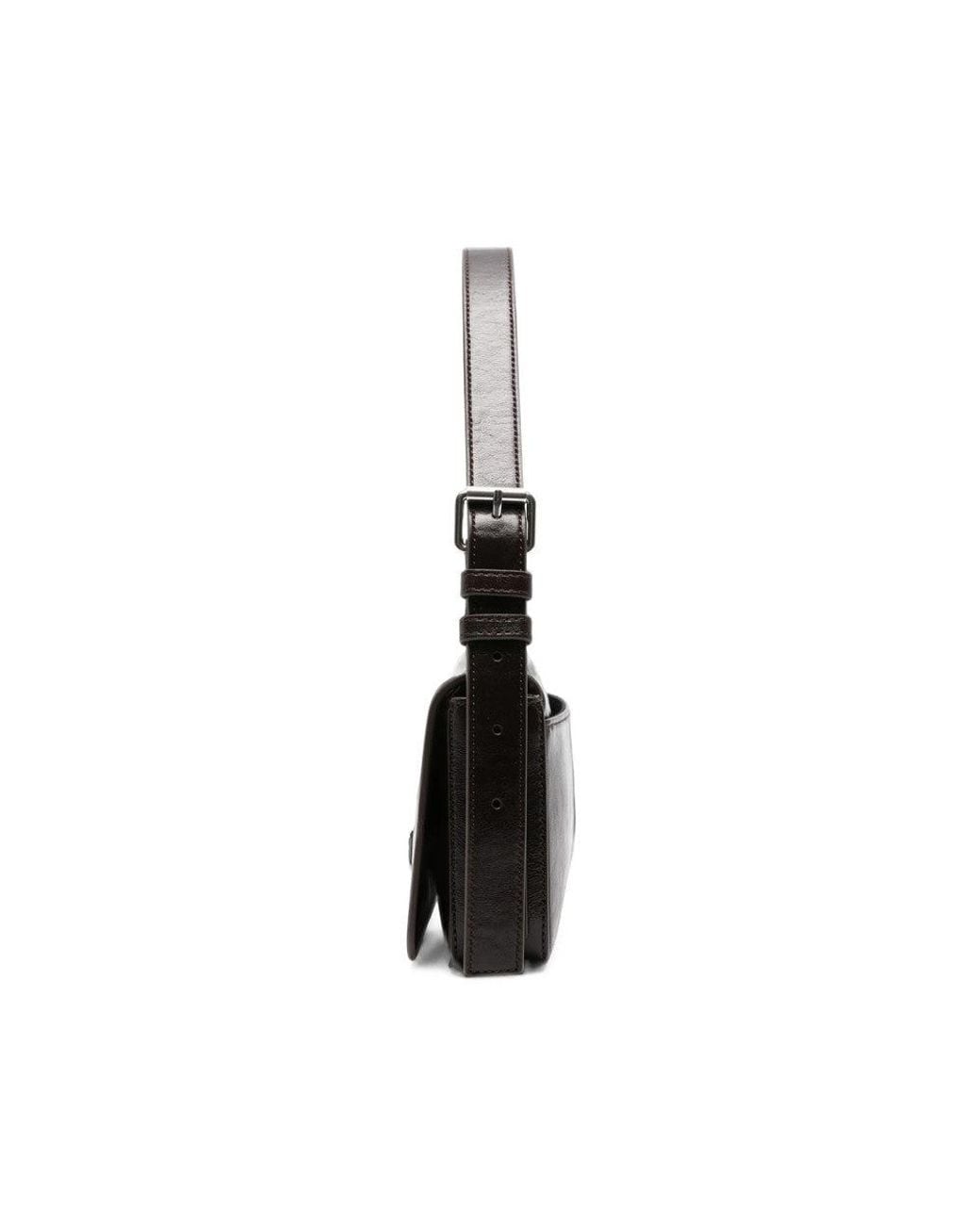 Alexander Wang Black Punch Flap Medium Shoulder Bag
