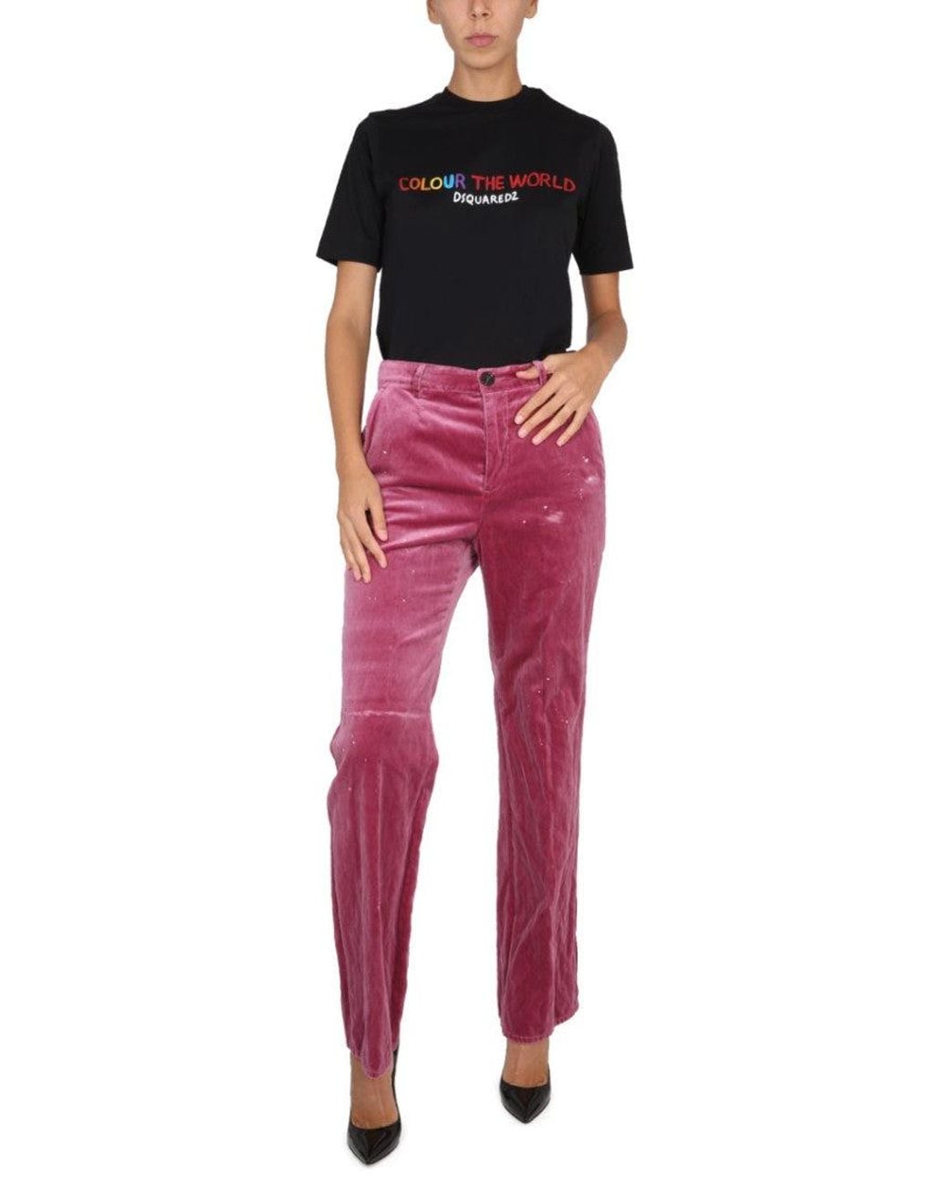 DSquared² Black Graphic Crew Neck T-Shirt
