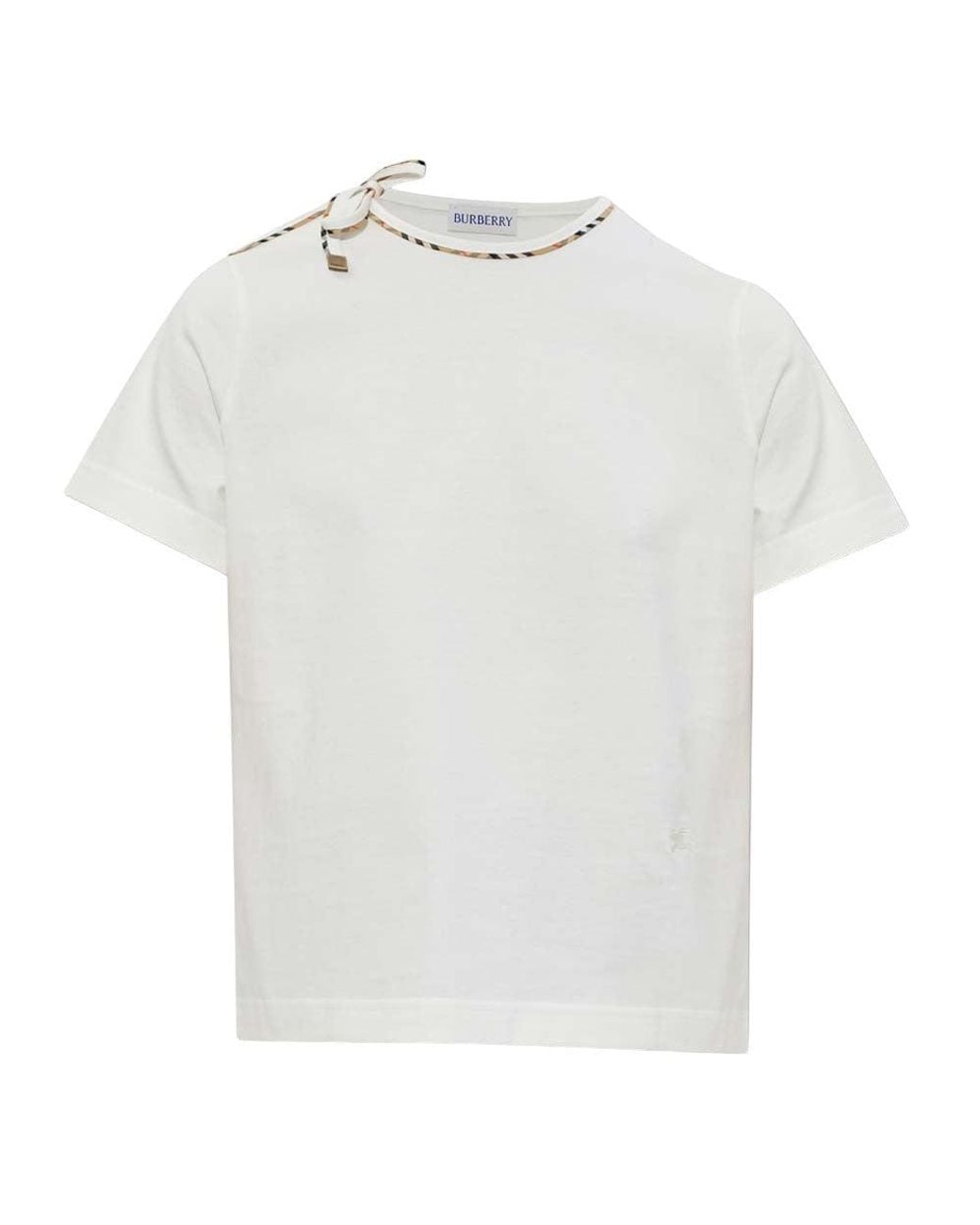 Burberry White Crew Neck T-Shirt