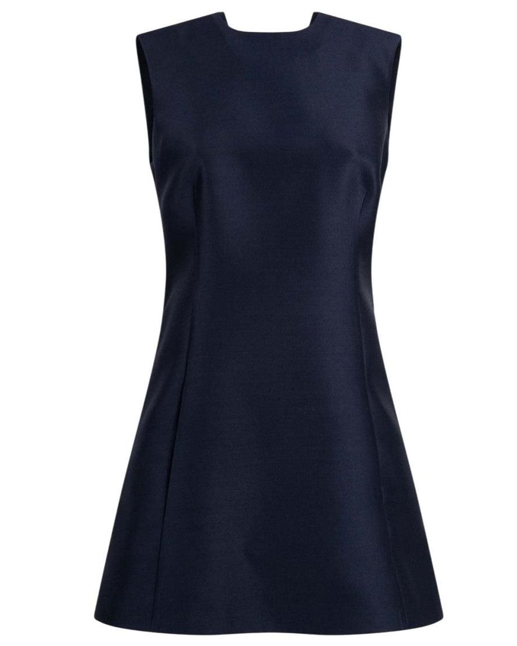 Balenciaga Blue Solid Mini Dress