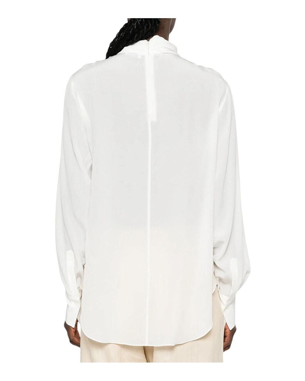 Brunello Cucinelli White Turtle Neck Top