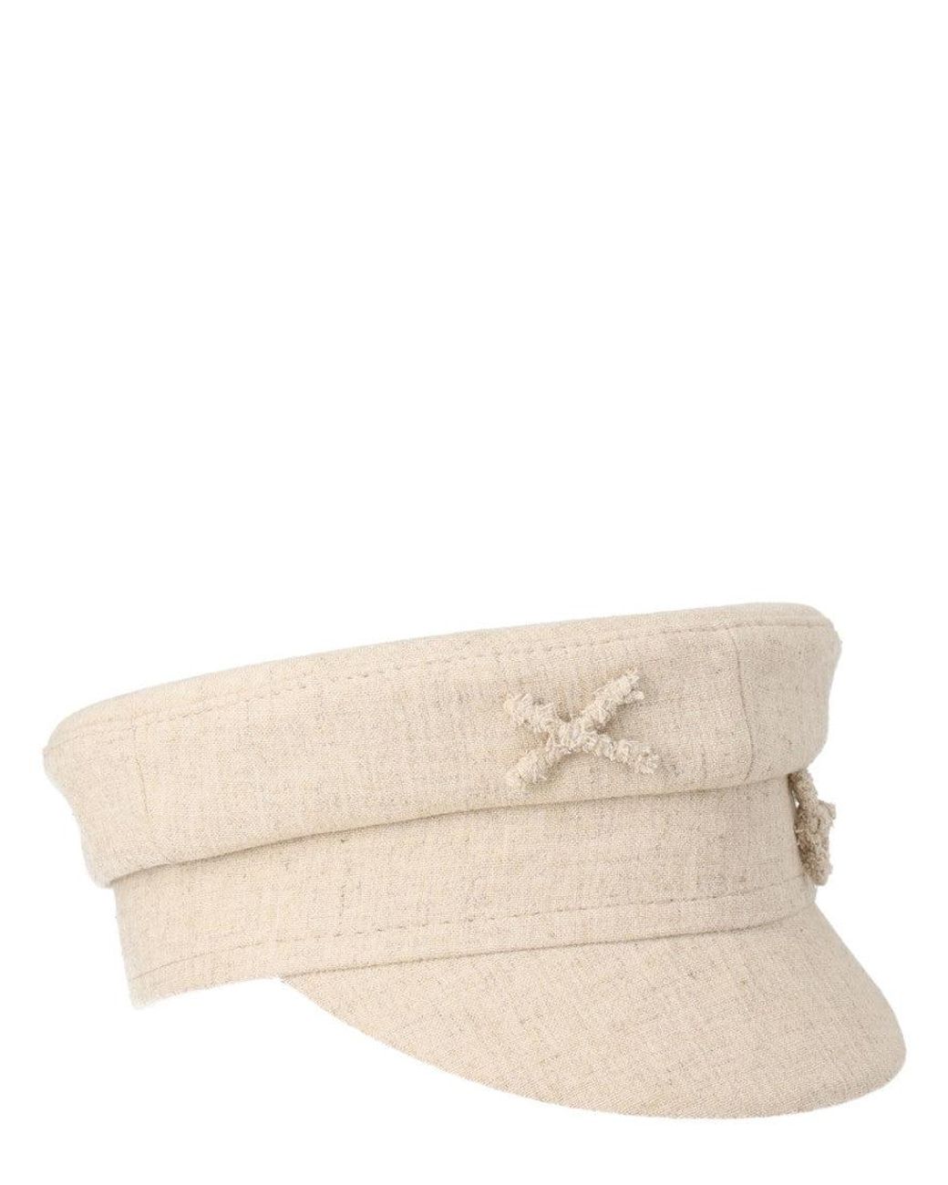 Ruslan Baginskiy Natural Baker Boy Hat Linen Viscose