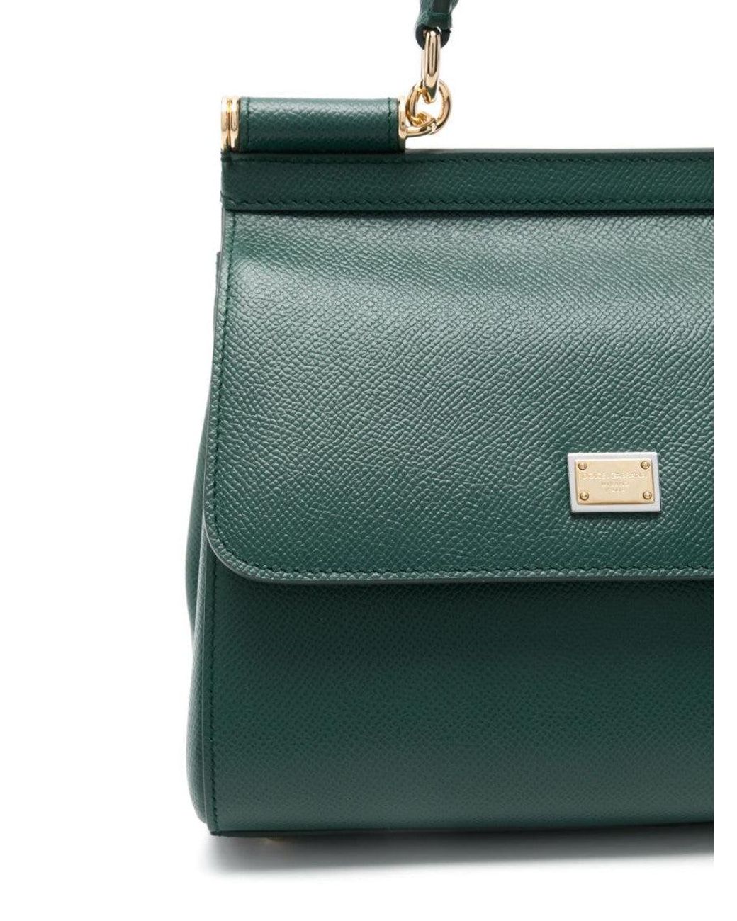 Dolce & Gabbana Green Sicily Medium Satchel
