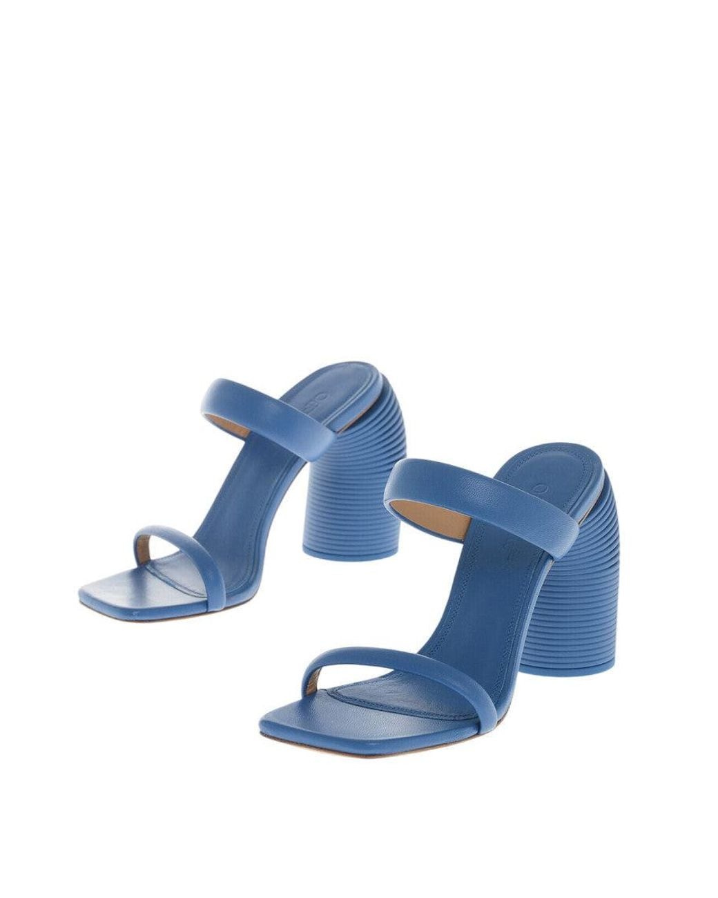 Off-White c/o Virgil Abloh Blue Leather Heels