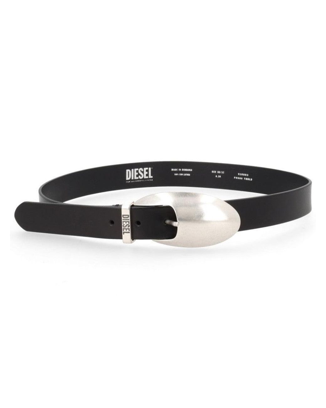 DIESEL Black B-Rop Buckle Belt for men