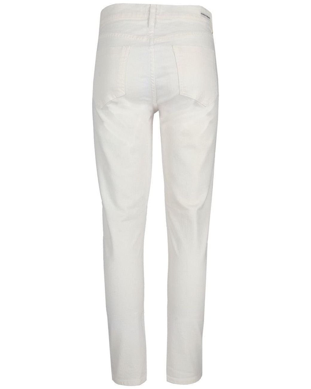 Citizens of Humanity White Slim Mid Rise Jeans