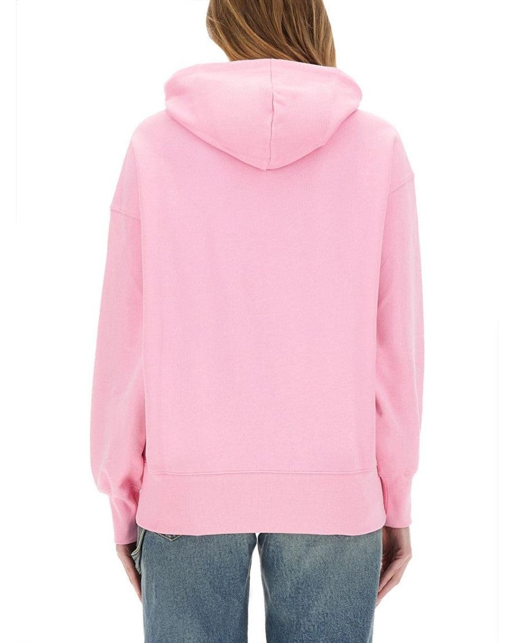 MSGM Pink Logo Hood Sweatshirt
