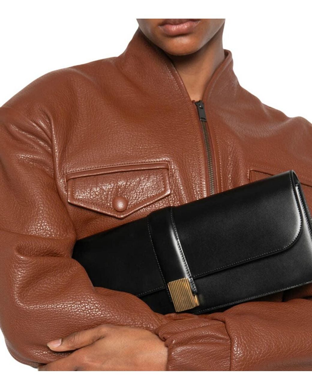 Khaite Black Blake Clutch