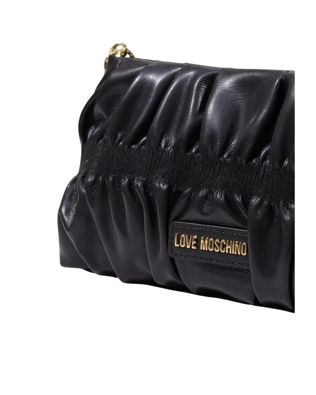 Love Moschino White Logo Small Shoulder Bag