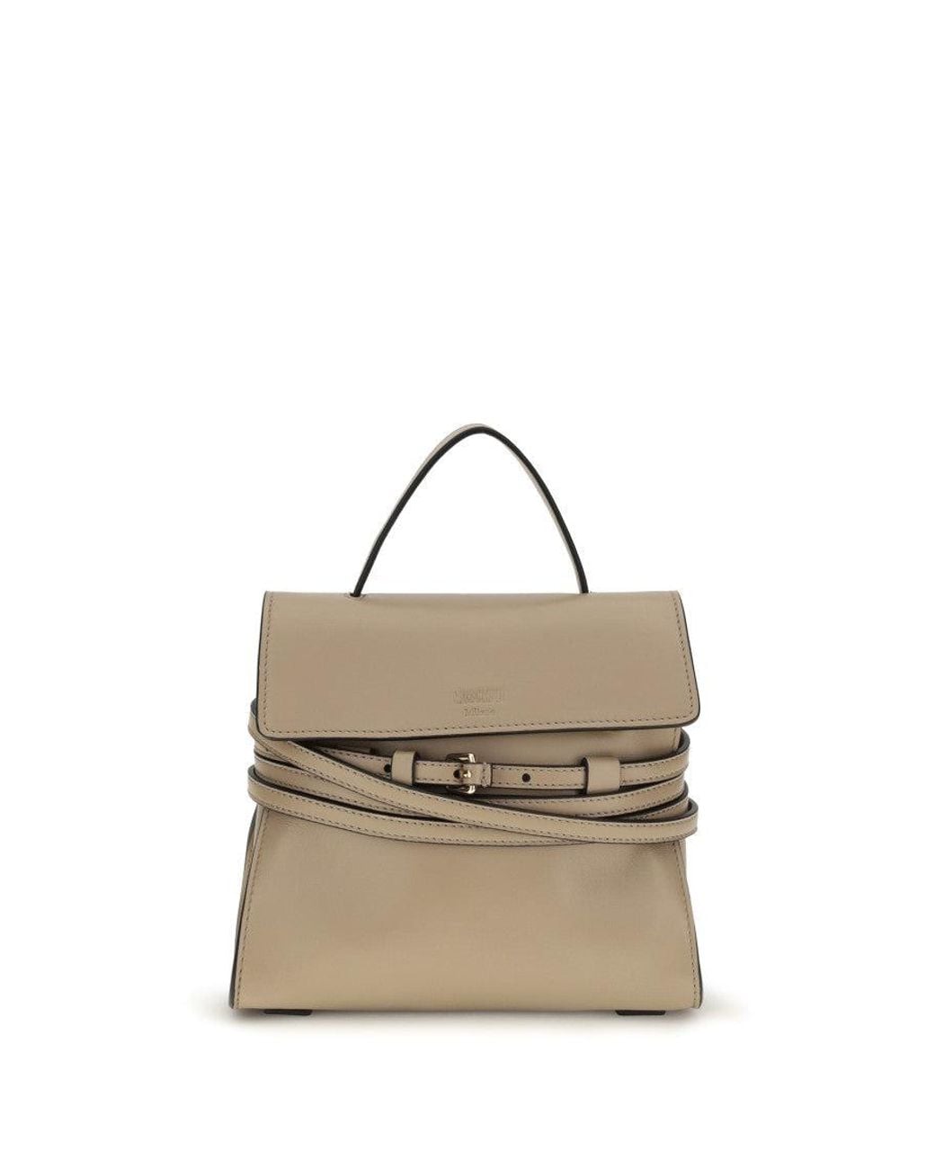 Moschino Metallic Tie Me Small Satchel