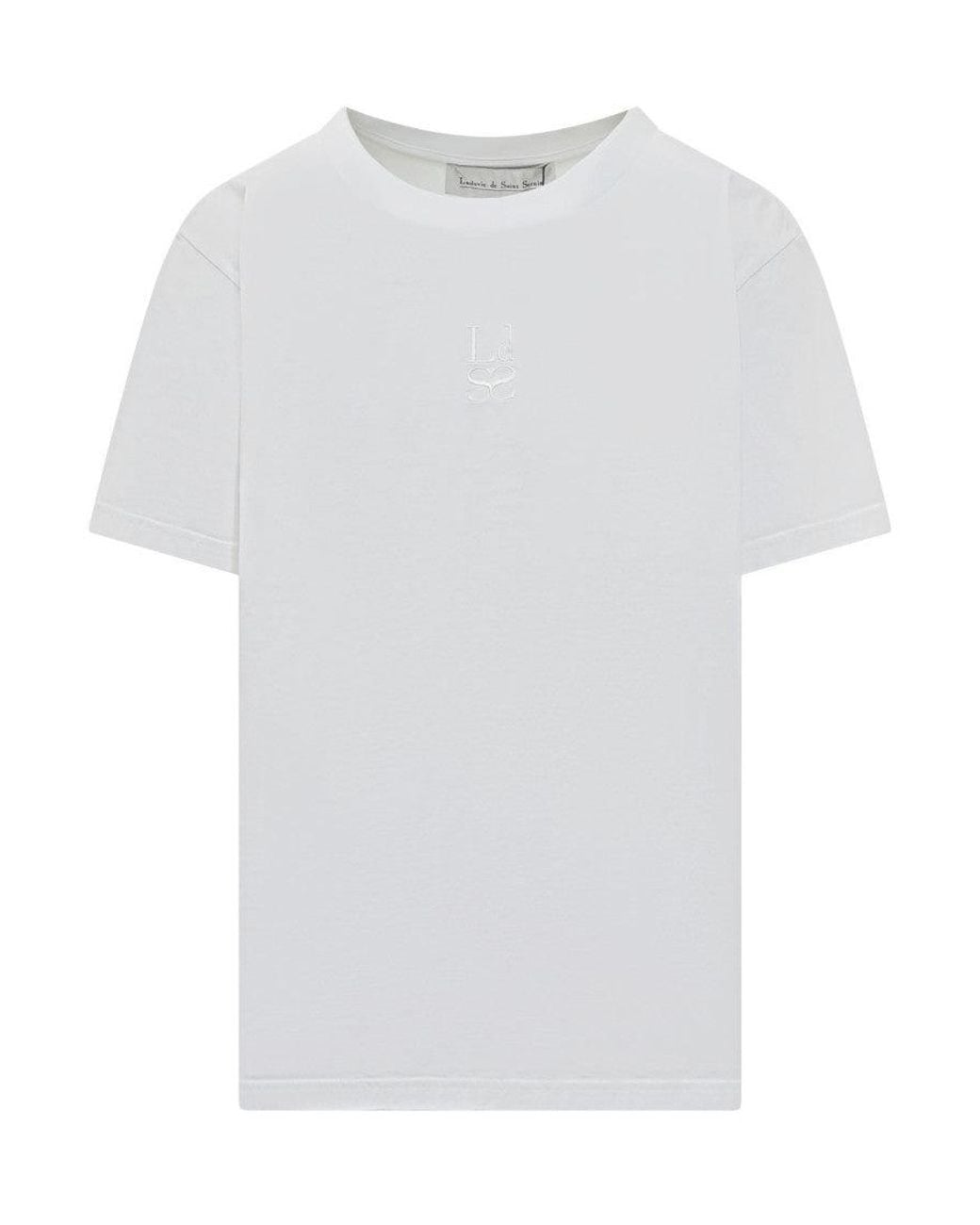 Ludovic de Saint Sernin White Logo Crew Neck T-Shirt