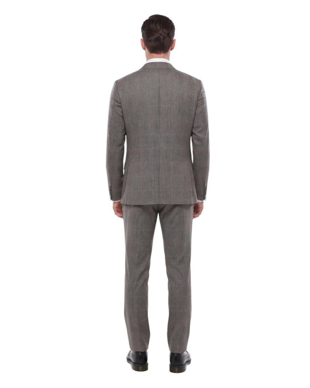 Corneliani Gray Notched Lapel Suit for men