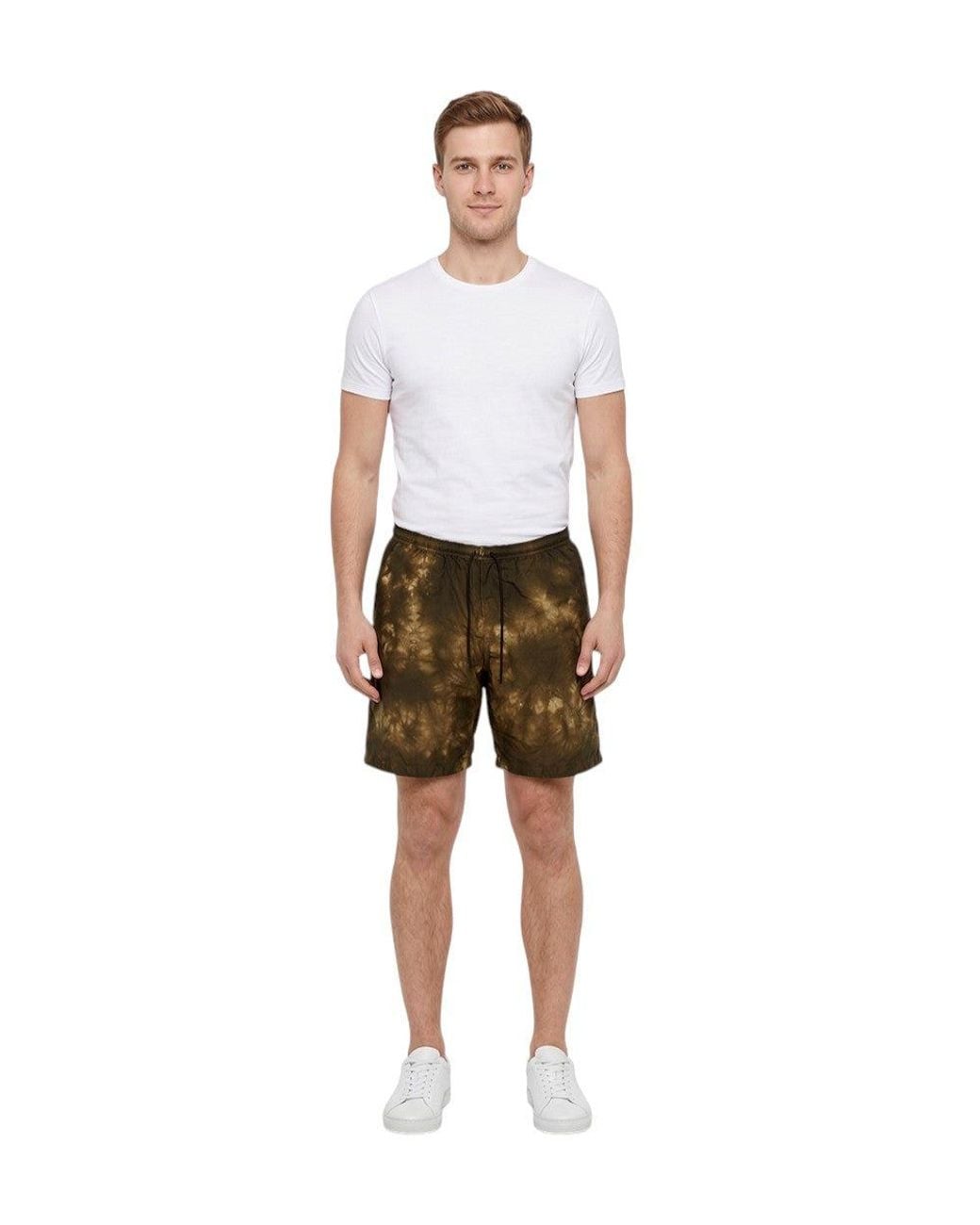 Woolrich Natural Tie-Dye Swim Shorts for men