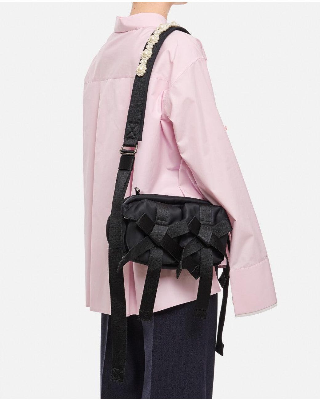 Simone Rocha White Classic Bow Crossbody Bag