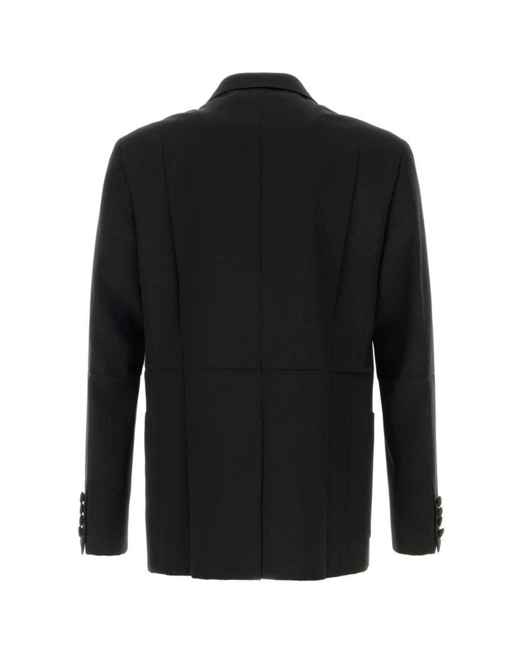 Valentino Black Peaked Lapel Blazer for men