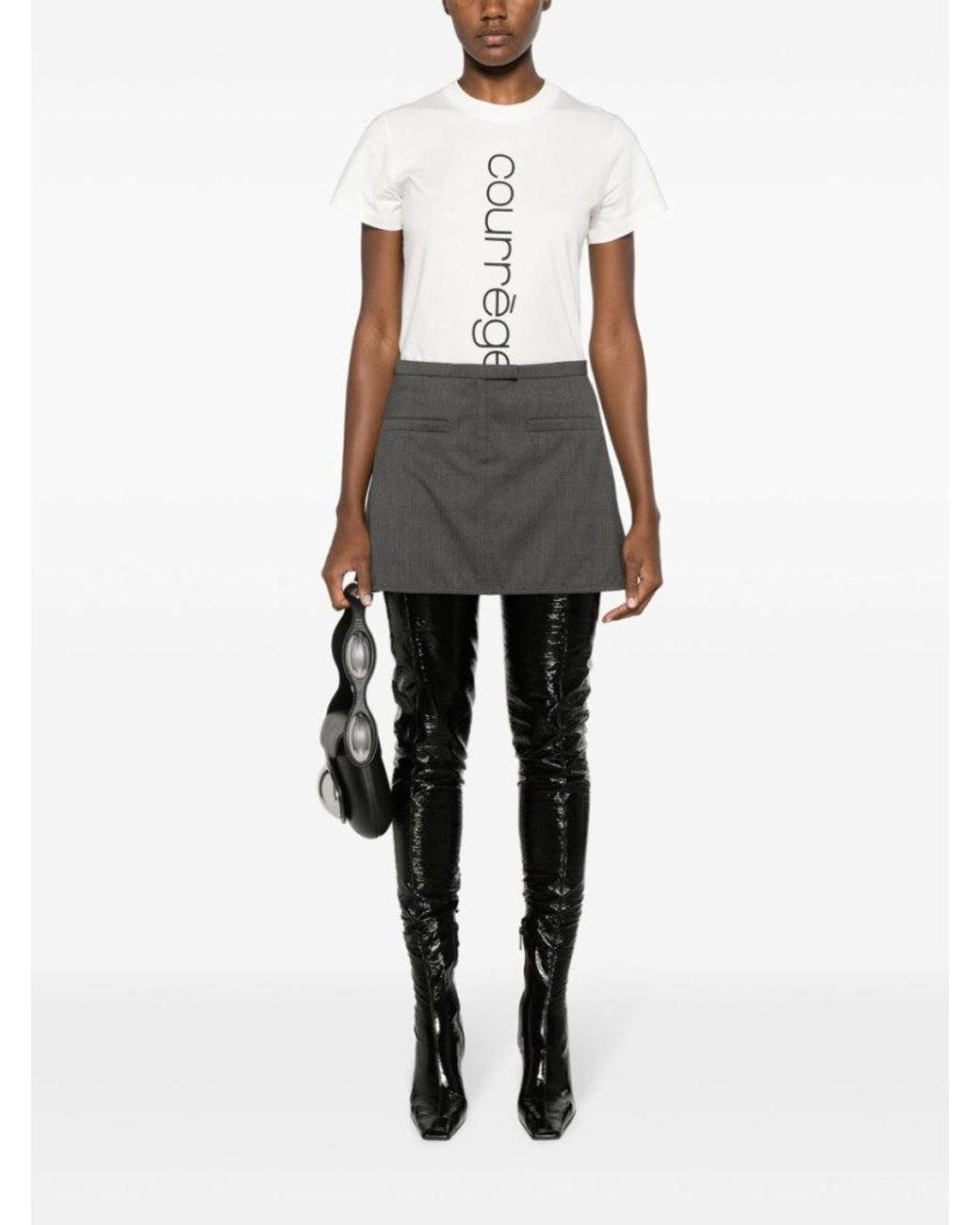 Courreges White Crew Neck T-Shirt