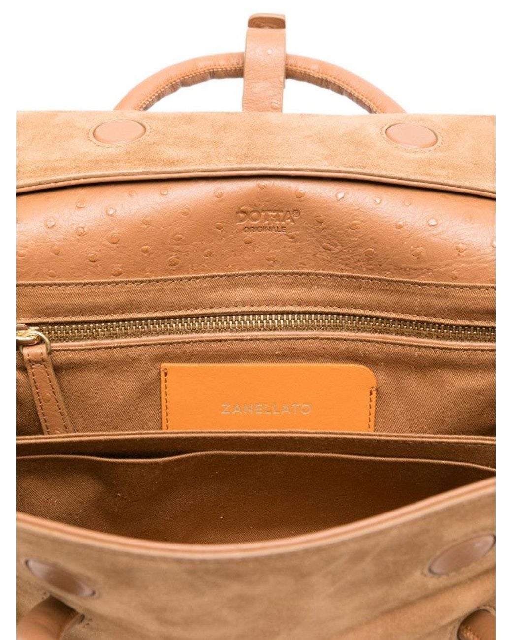 Zanellato Brown Dotta Small Satchel