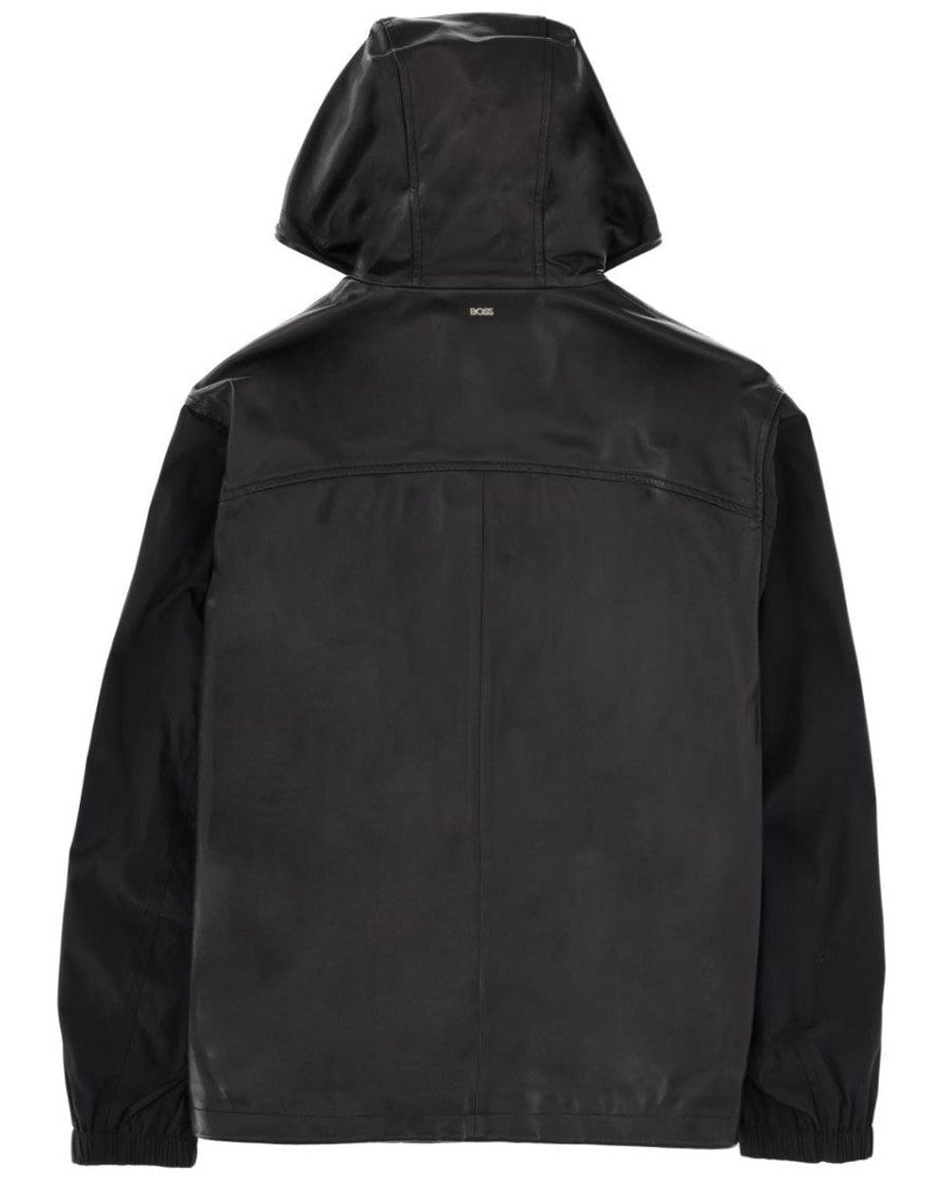 Boss Black Solid Hood Jacket for men
