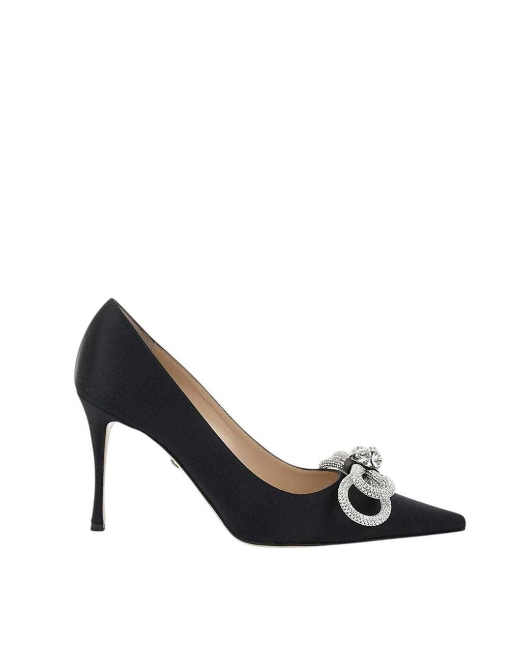 Mach & Mach Blue Embellished Maxi Bow Pumps