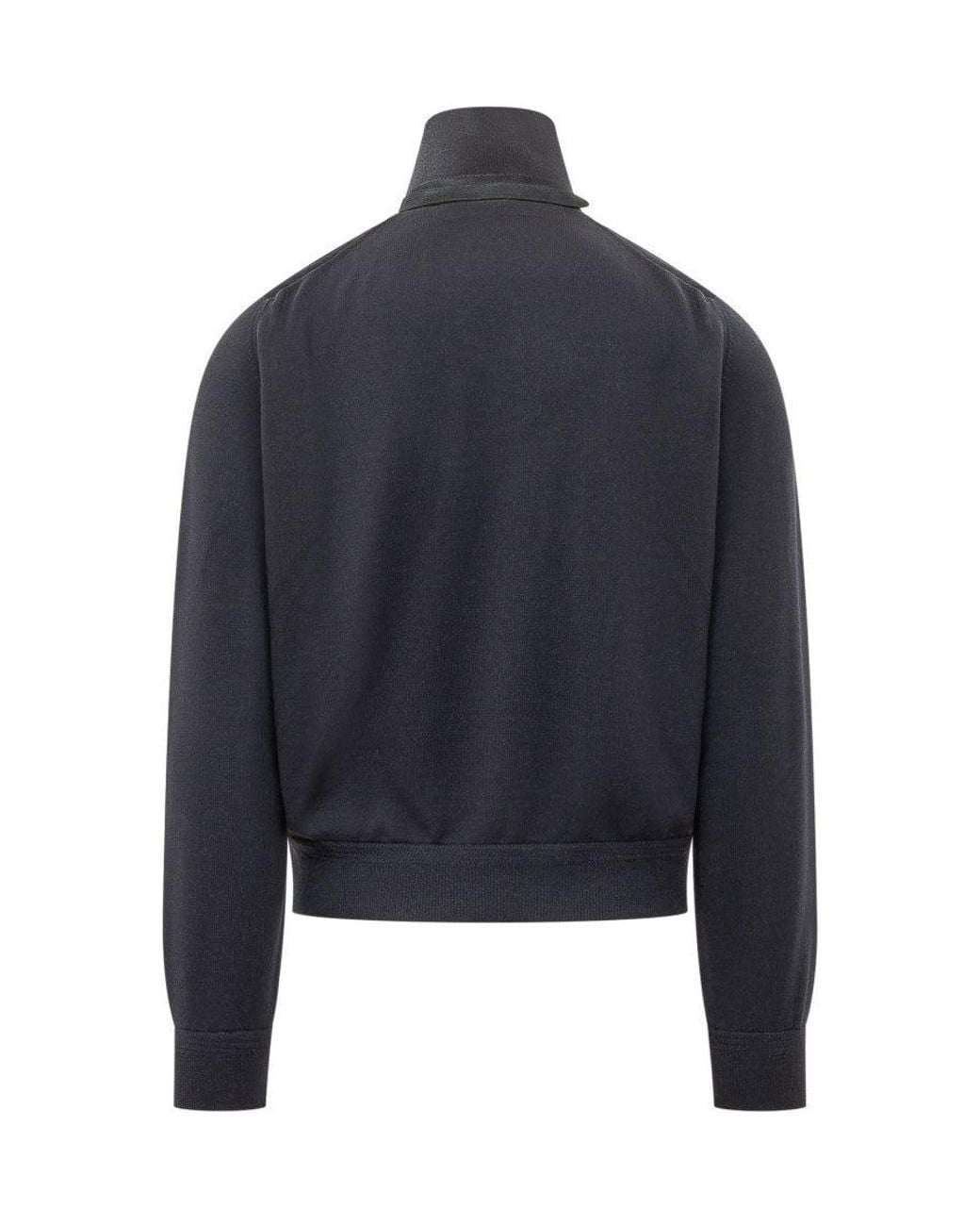 Tom Ford Blue Mock Collar Jacket for men