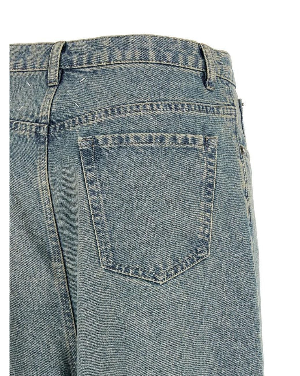 Maison Margiela Blue Light Straight High Rise Jeans