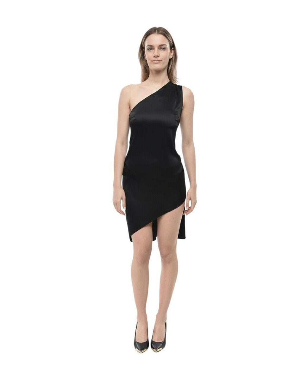 Courreges Black One Shoulder Mini Dress