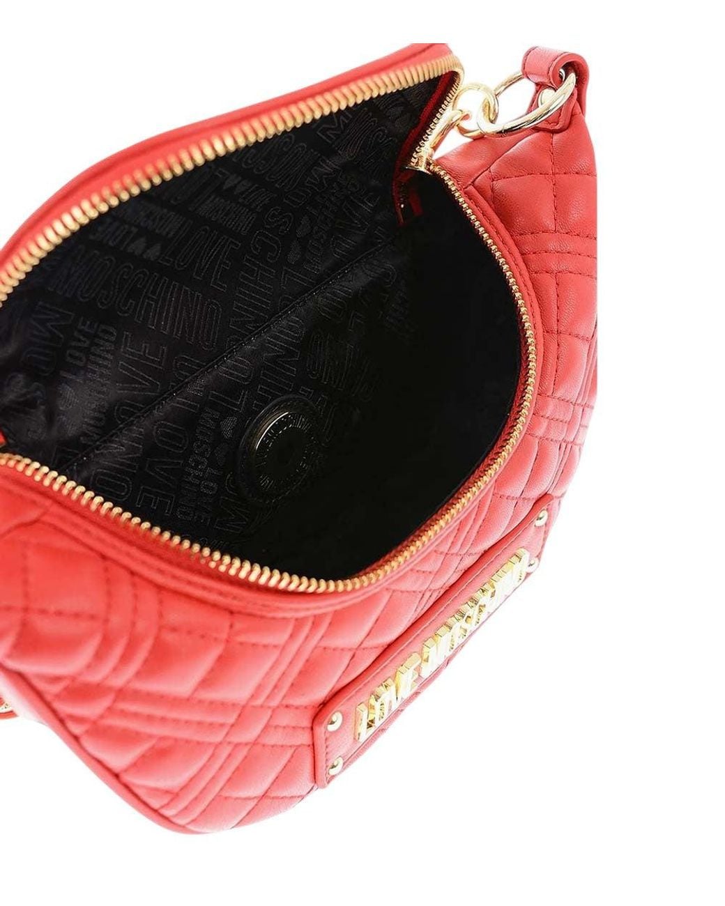 Love Moschino Red Logo Medium Crossbody Bag