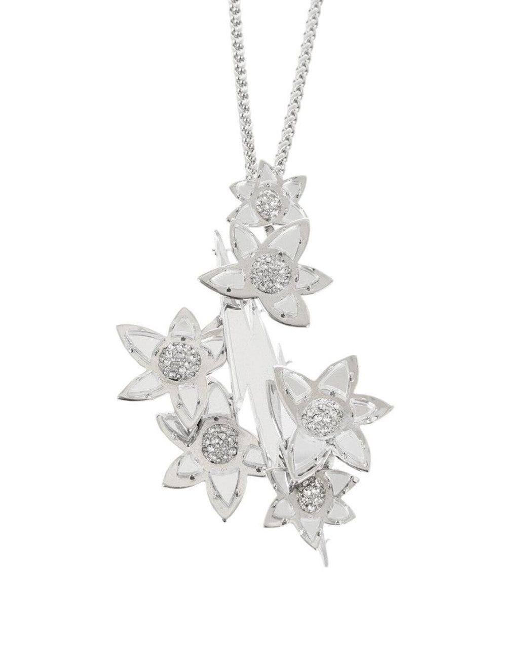 DSquared² White Flower Charm Necklace