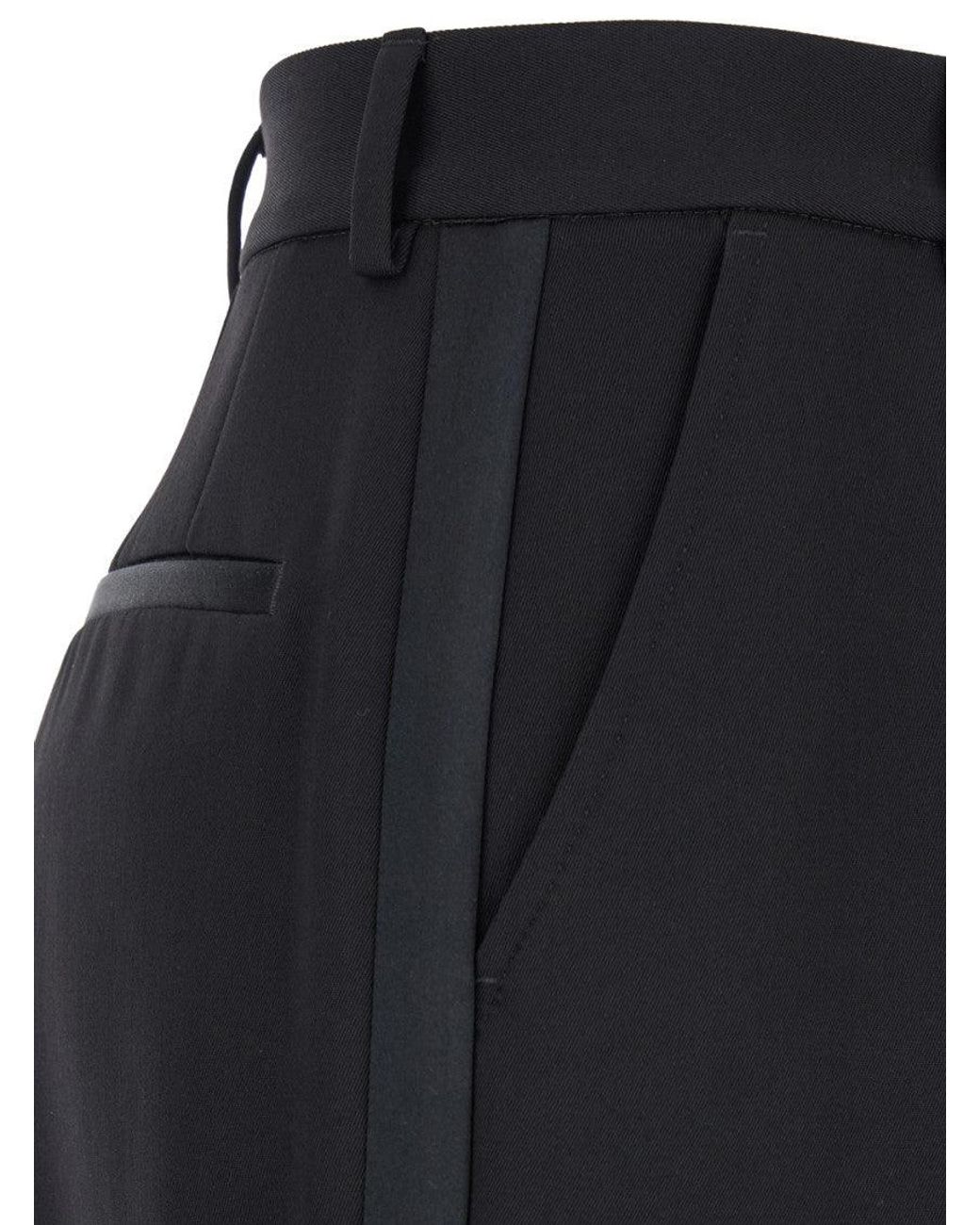 Dolce & Gabbana Blue Regular Flat Front Pants