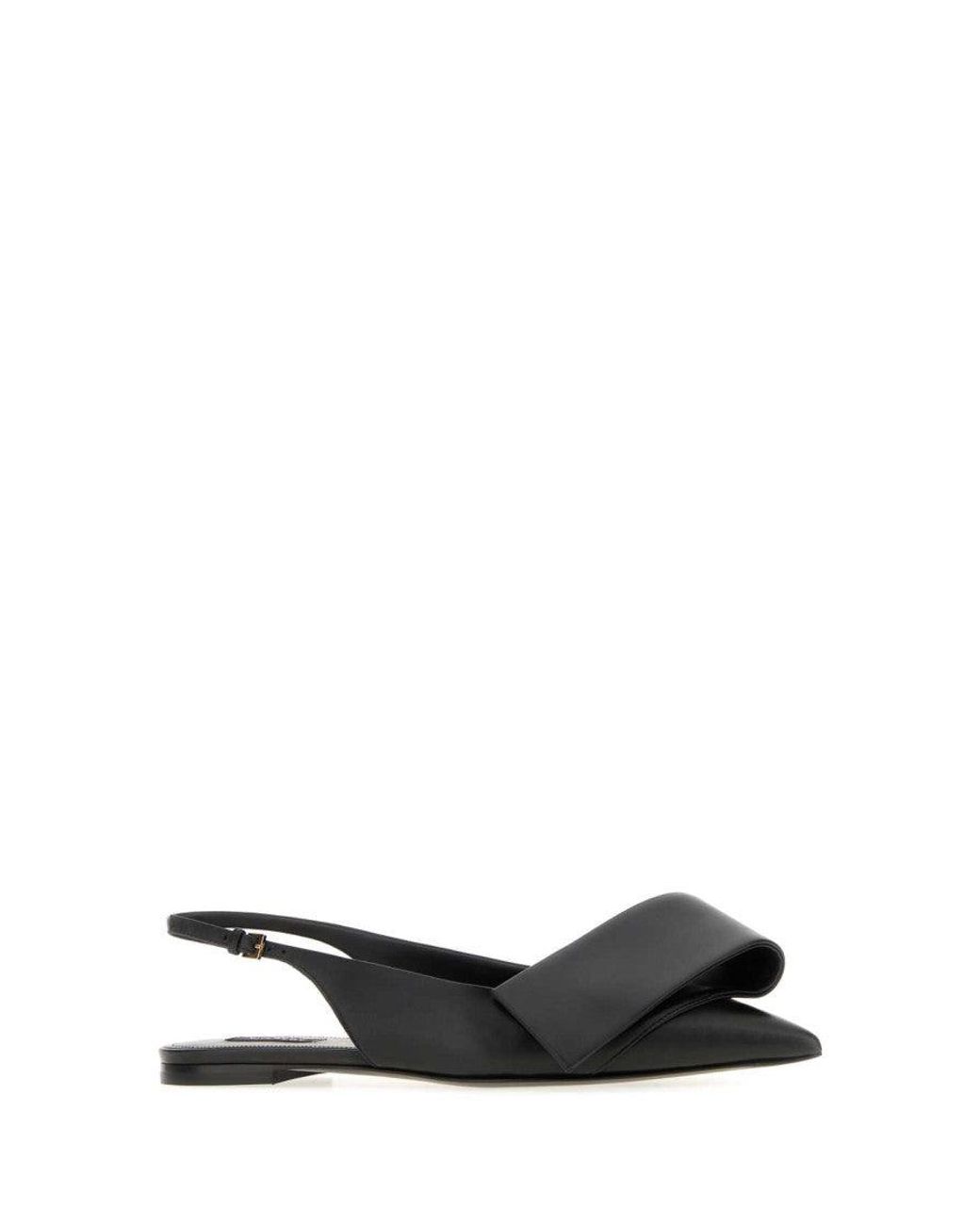 Givenchy Black Ribbon Ballet Flats