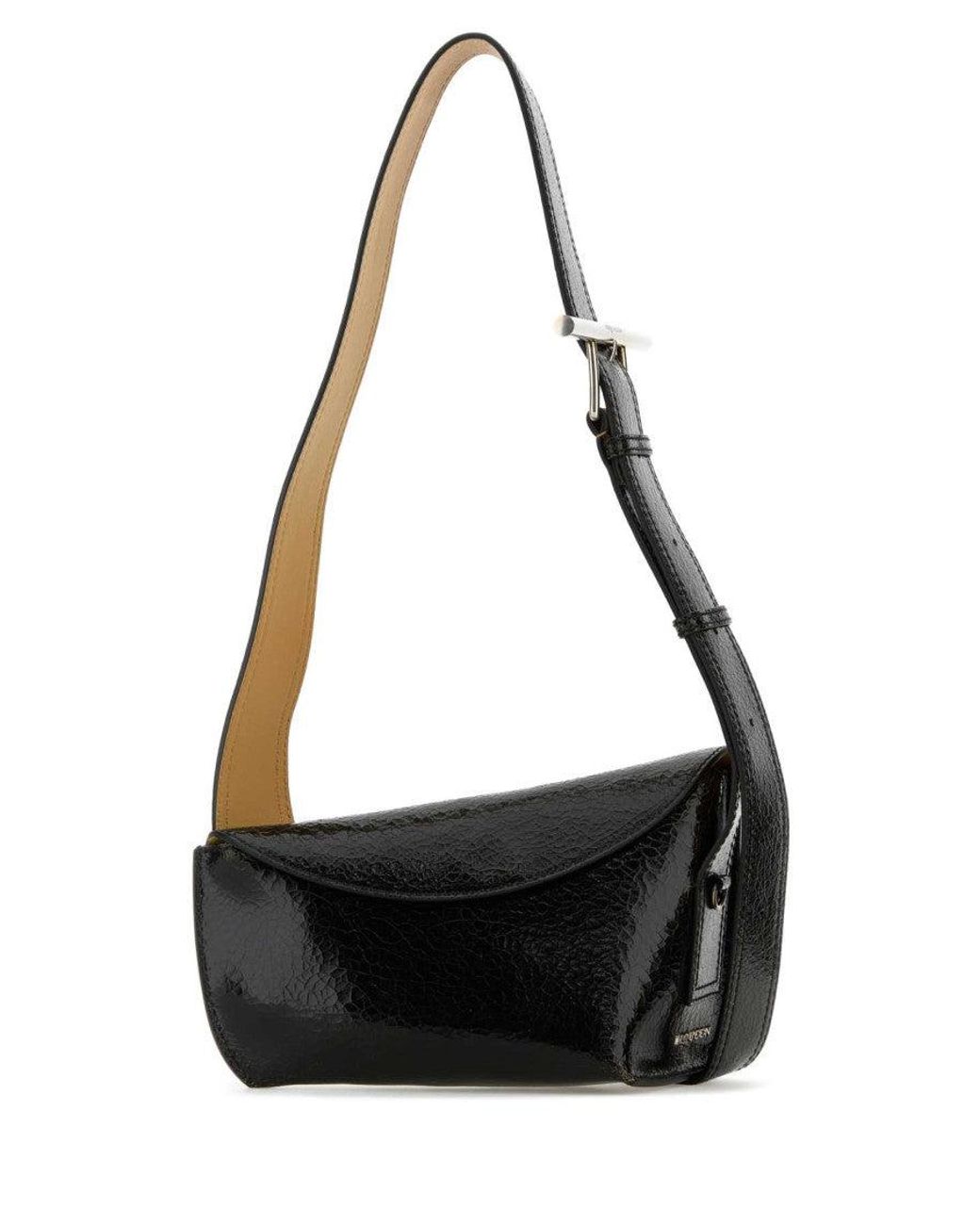 McQueen Black Sling Shoulder Bag for men