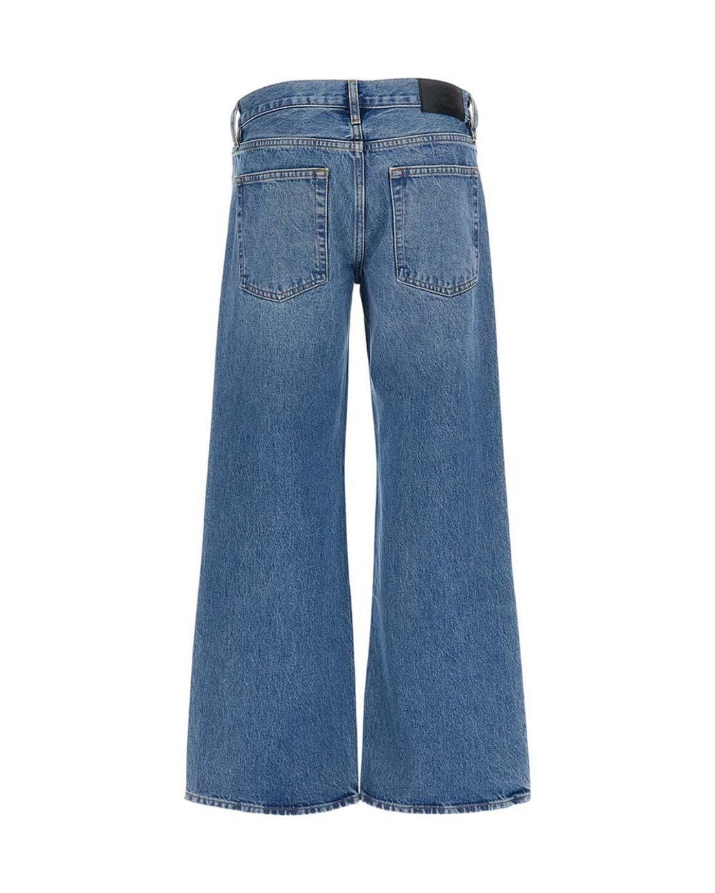 FRAME Blue Dark Flared High Rise Jeans