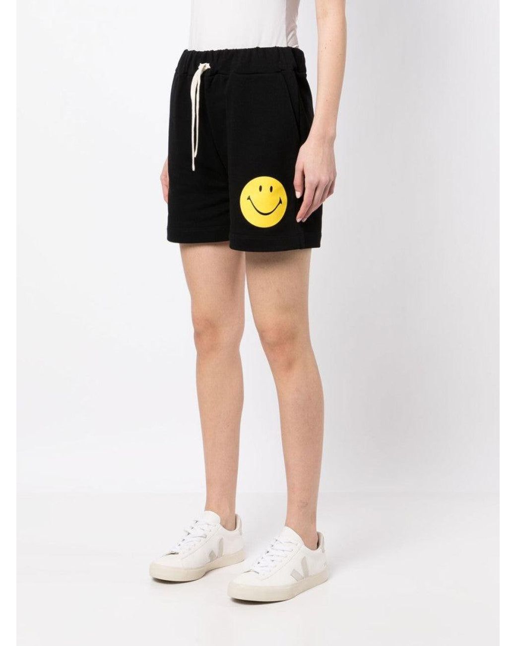 Joshua Sanders Black Smiley Logo Shorts