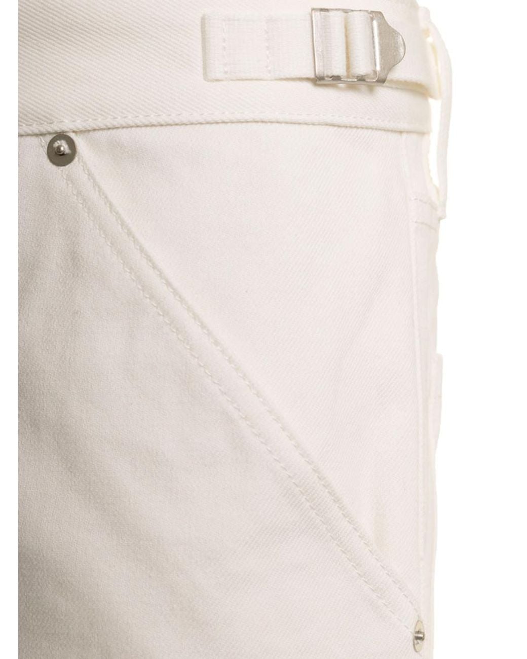 Jil Sander White Solid Shorts for men