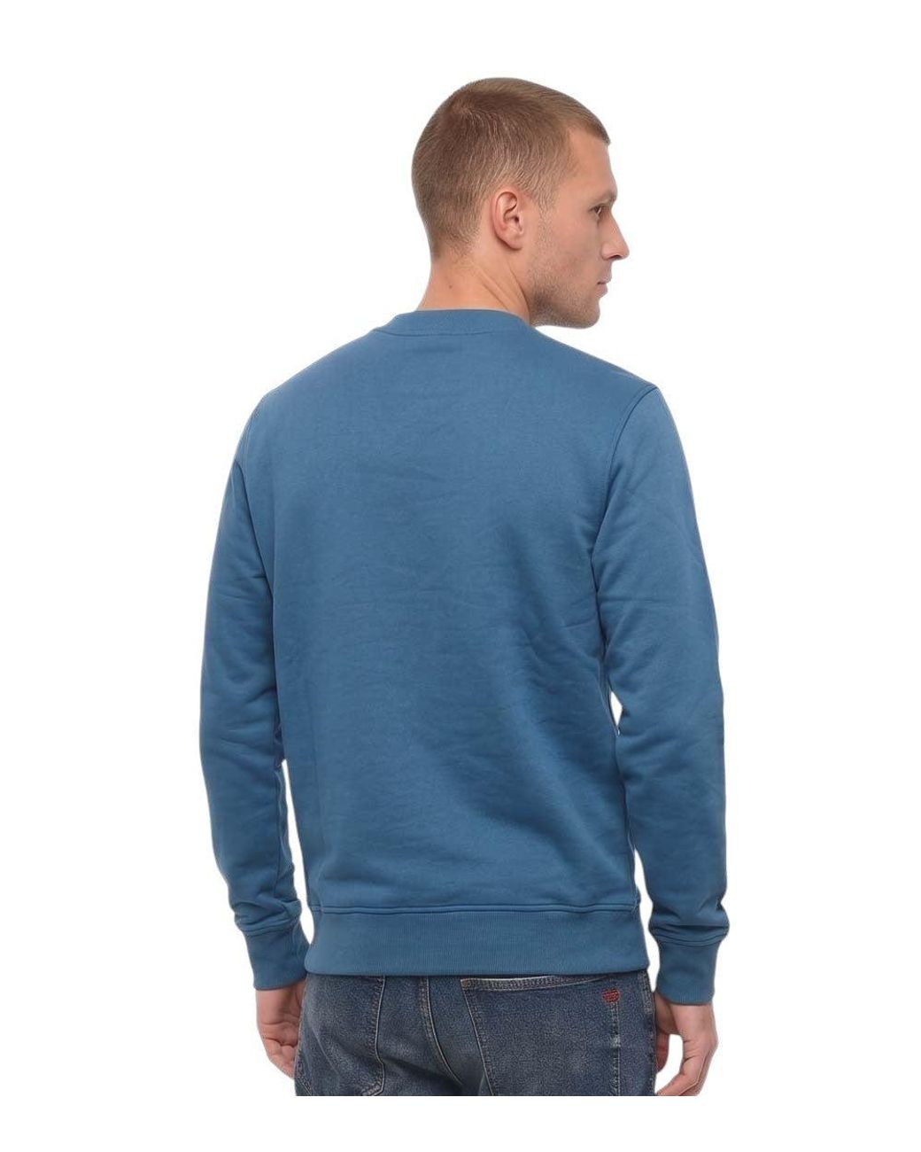 DIESEL Blue Crew Neck Sweatshirt for men
