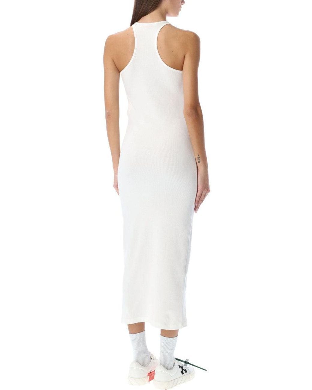Off-White c/o Virgil Abloh White Halter Neck Midi Dress