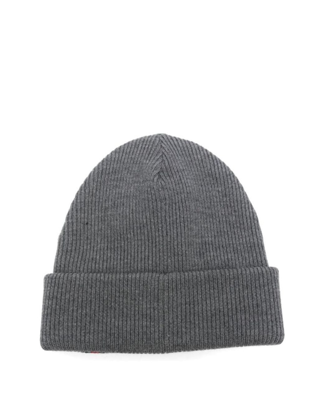 Gucci Gray Web Detail Wool Beanie for men