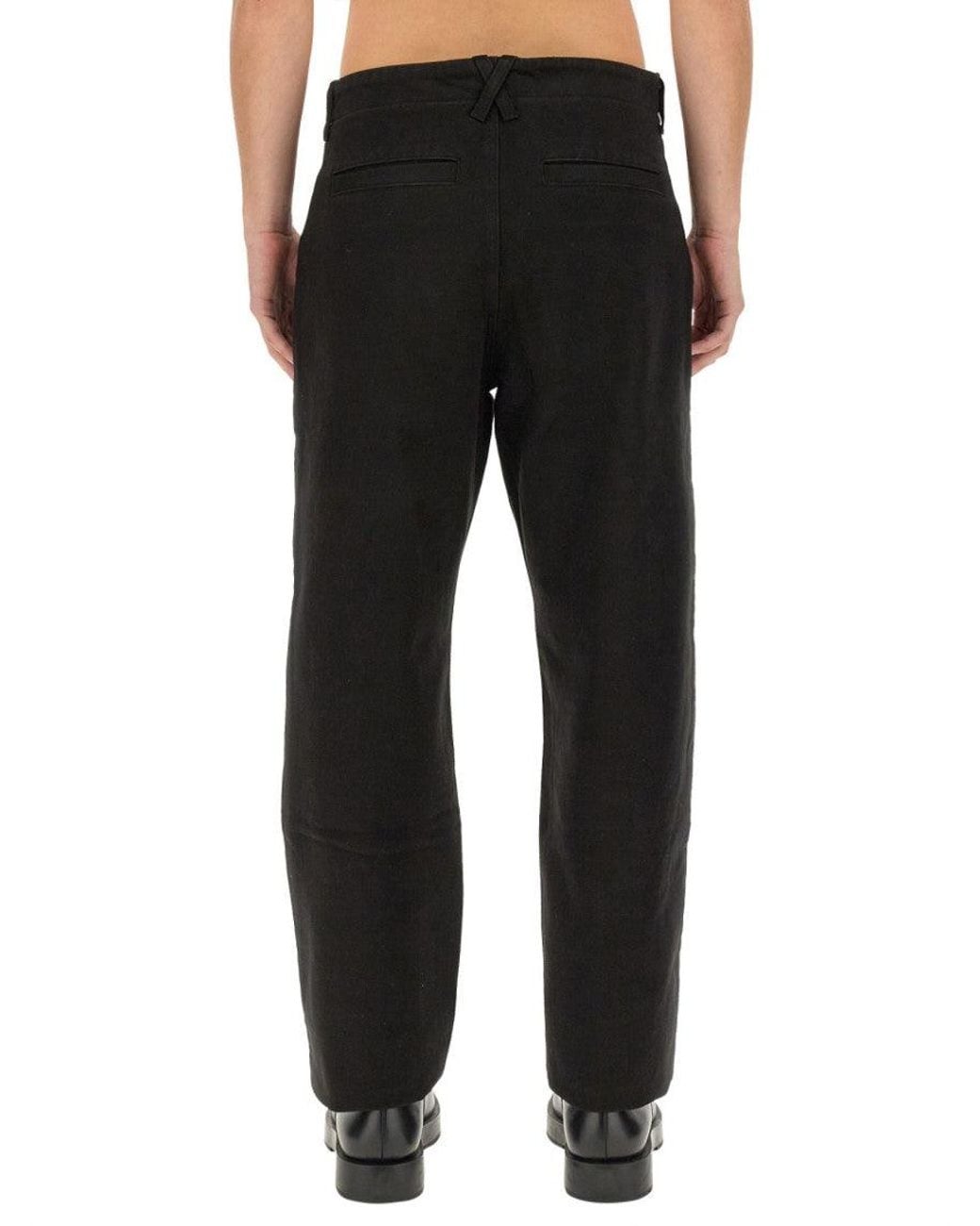 Marcelo Burlon Black Straight Logo Pants for men