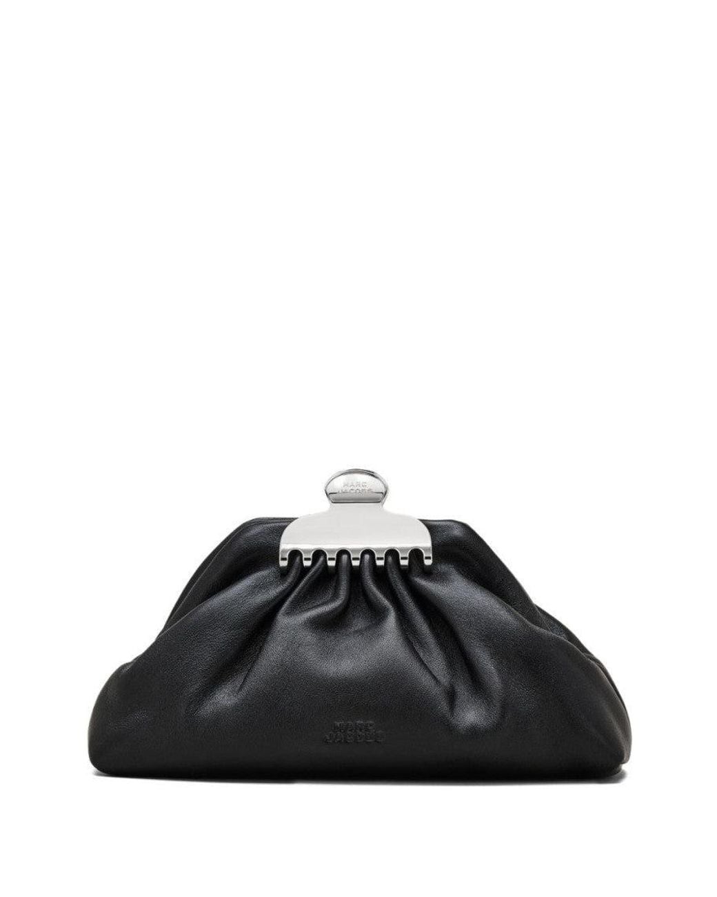 Marc Jacobs Black Claw Clip Medium Clutch
