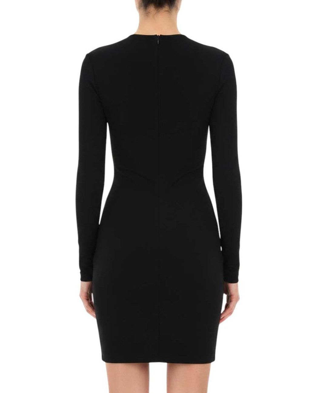 Balenciaga Black Solid Mini Dress