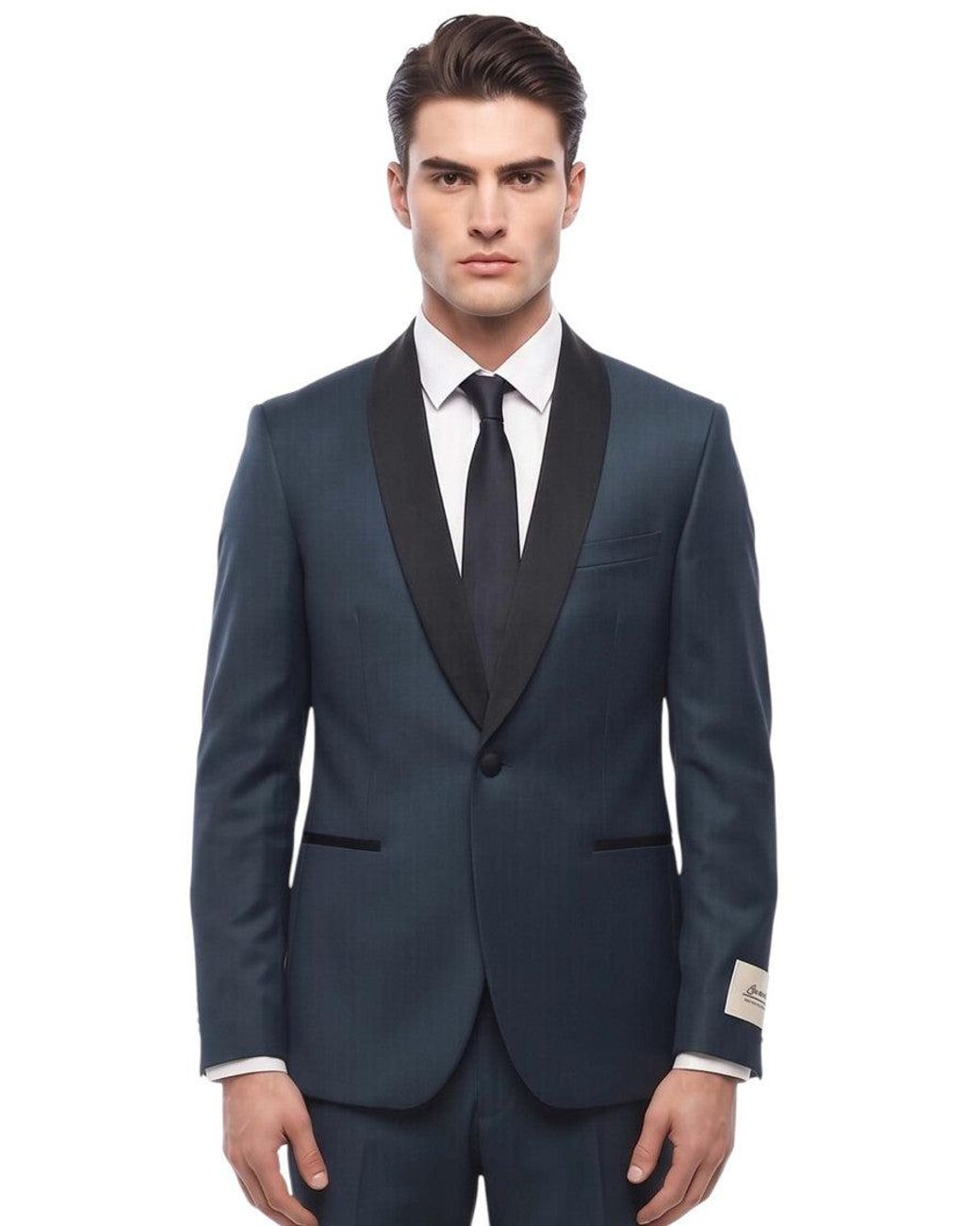 Corneliani Blue Shawl Lapel Suit for men