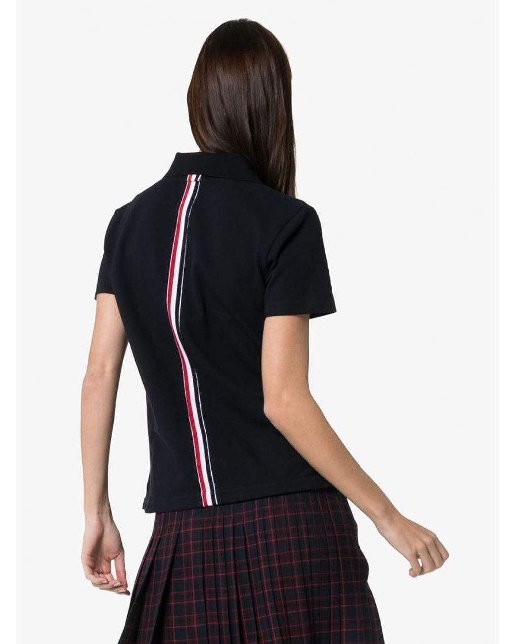 Thom Browne Blue Rwb Cotton Polo Shirt