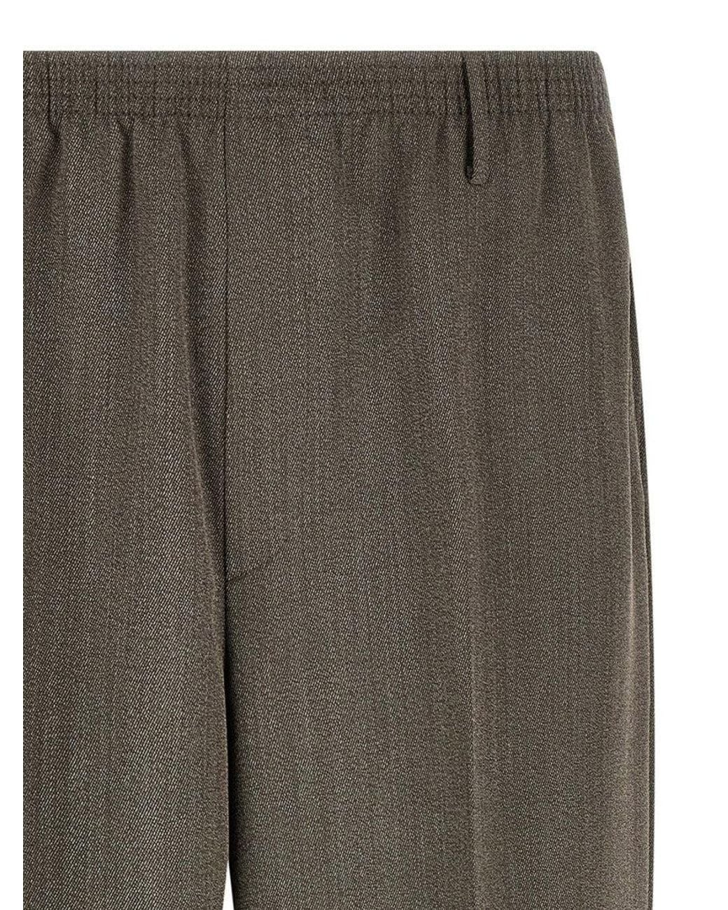 Cellar Door Gray Tapered Elasticated Trousers for men