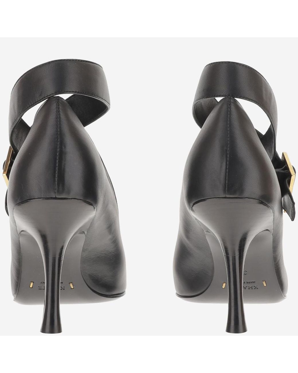 Khaite Black Leather Pumps