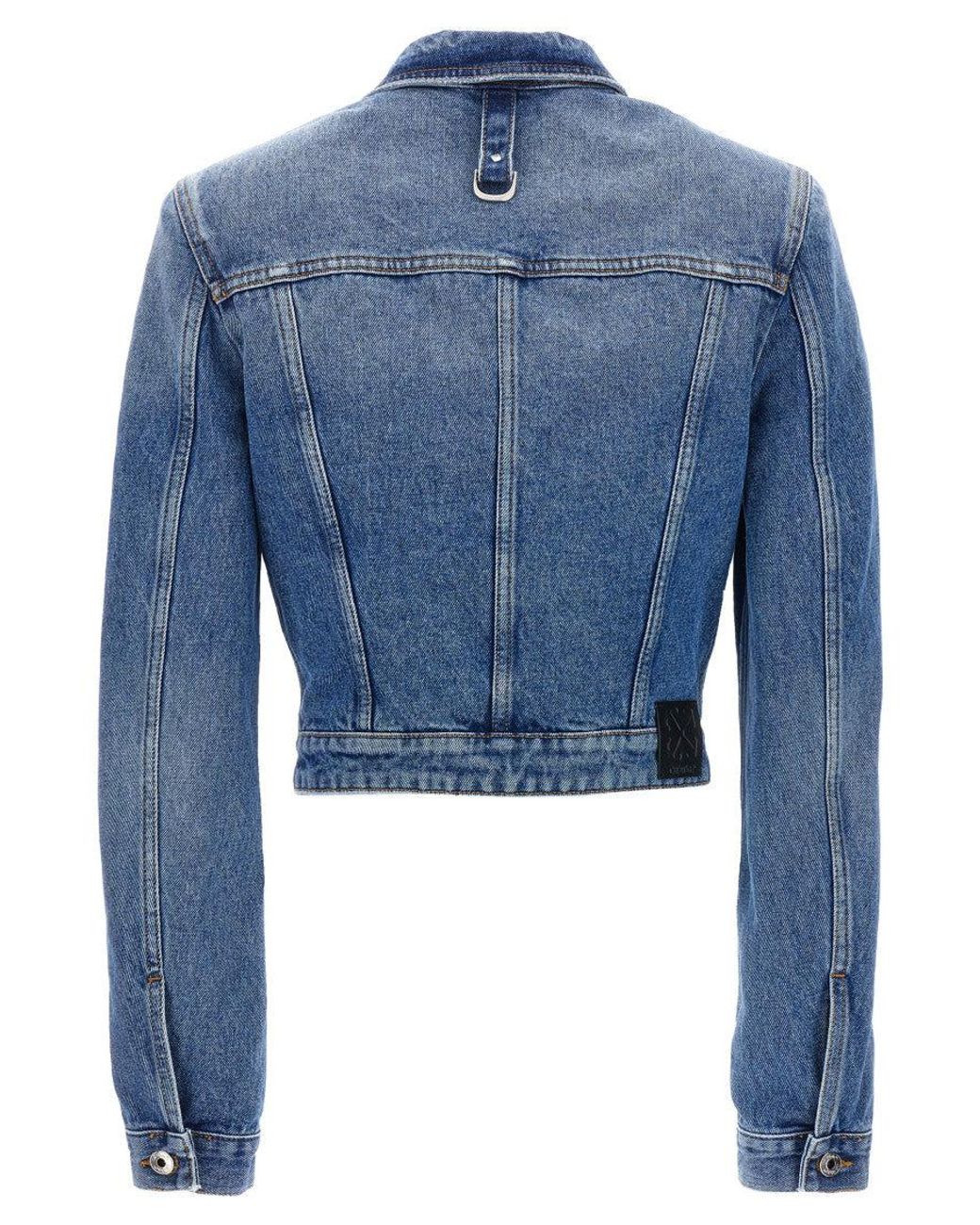 Off-White c/o Virgil Abloh Blue Cargo Crop Jacket