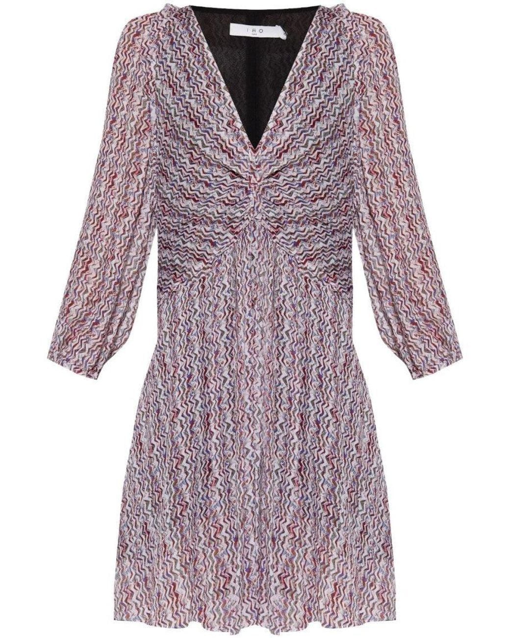 IRO Purple Graphic Print Dress