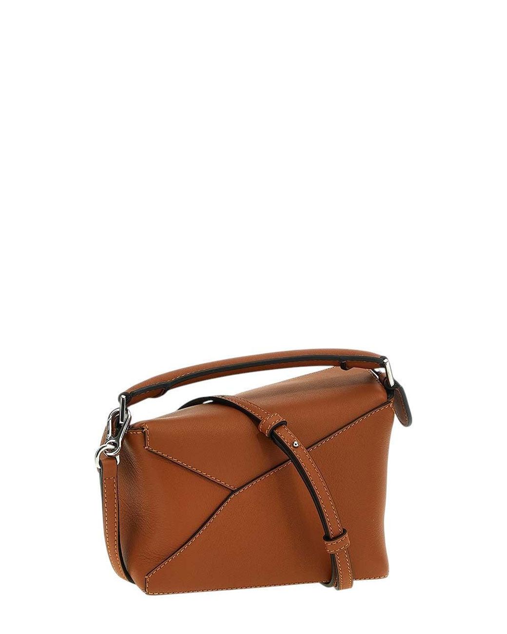 Loewe Brown Puzzle Edge Mini Crossbody Bag